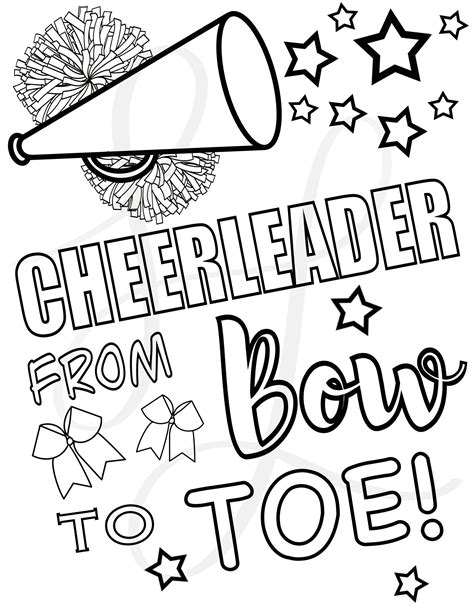 cheerleading coloring pages